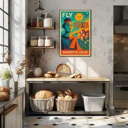 Vibrant Croatia Travel Poster for Cultural Exploration PosterGoat