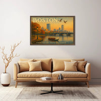 Boston Scenic Charm Travel Poster Wall Art