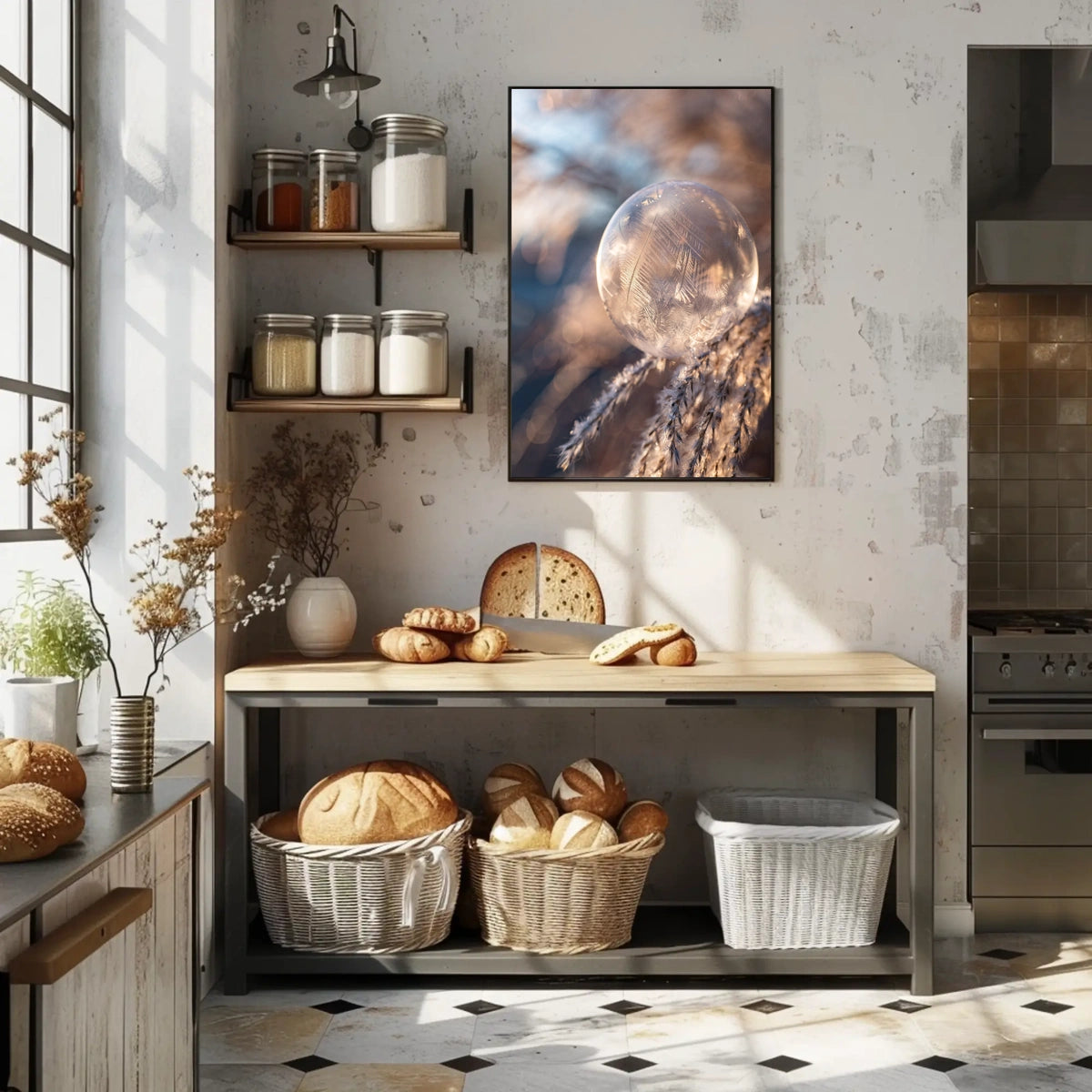 Frozen Bubble Sunrise: Abstract or Artistic Poster