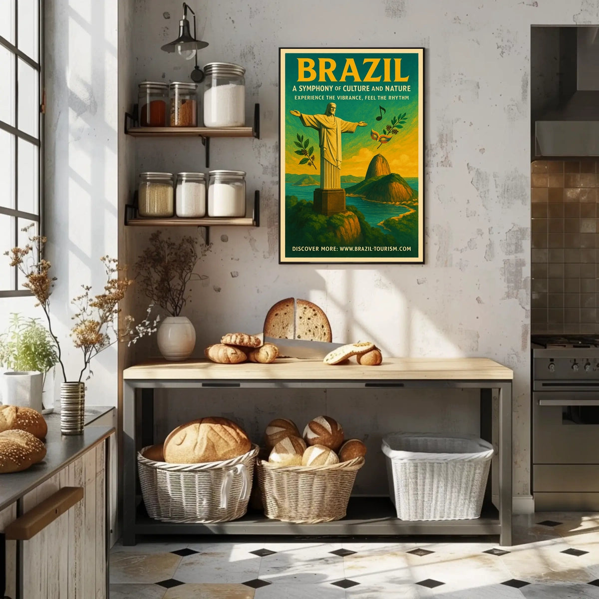 Brazil Cultural and Natural Culture Nature Landmarks Poster