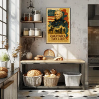 Zachary Taylor 12th President of the United States Layered Digital Collage Poster