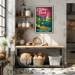 Clifton Park Vintage Charm Travel Poster