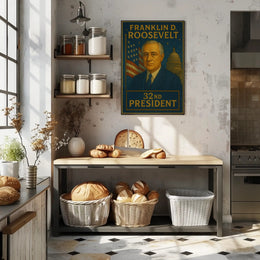 Franklin D. Roosevelt – 32nd President Poster PosterGoat
