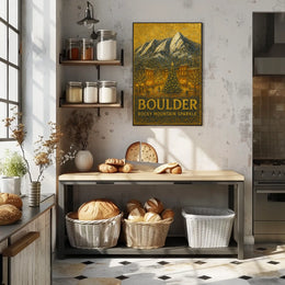 Boulder Rocky Mountain Sparkle Poster