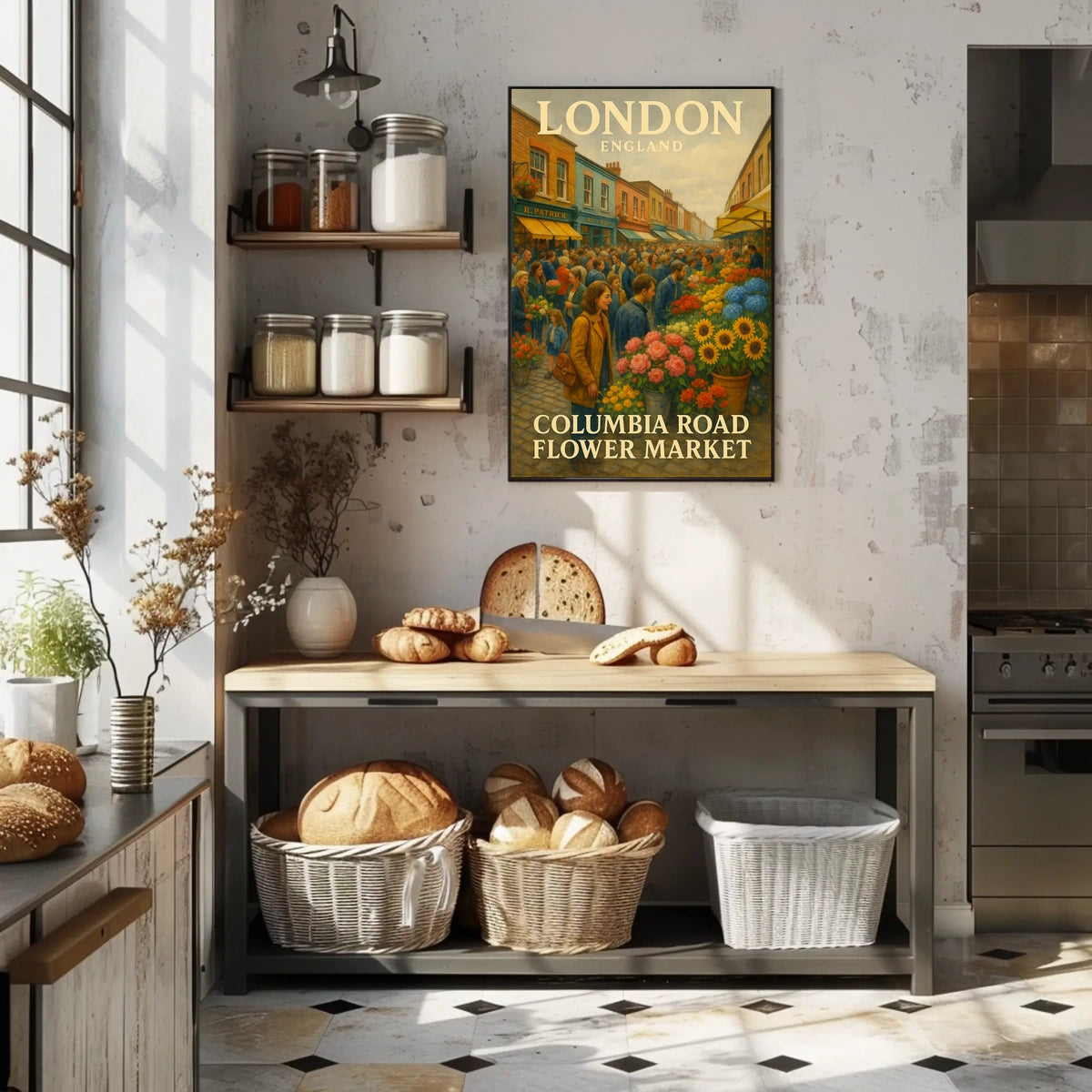 Columbia Road Flower Market Poster