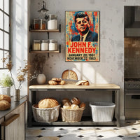 John F. Kennedy 35th President of the United States Street Art Mashup Poster