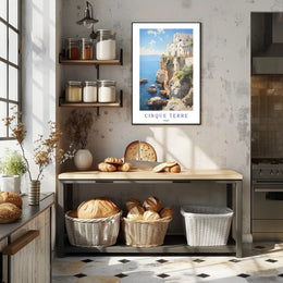 Cinque Terre Coastal Serenity Travel Poster PosterGoat