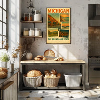 Michigan The Great Lake State Poster