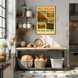 Michigan The Great Lake State Poster