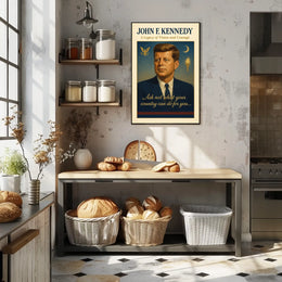 John F. Kennedy Vintage Patriotic Poster Art