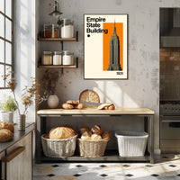 Empire State Building Art Deco Travel Poster