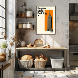 Empire State Building Art Deco Travel Poster