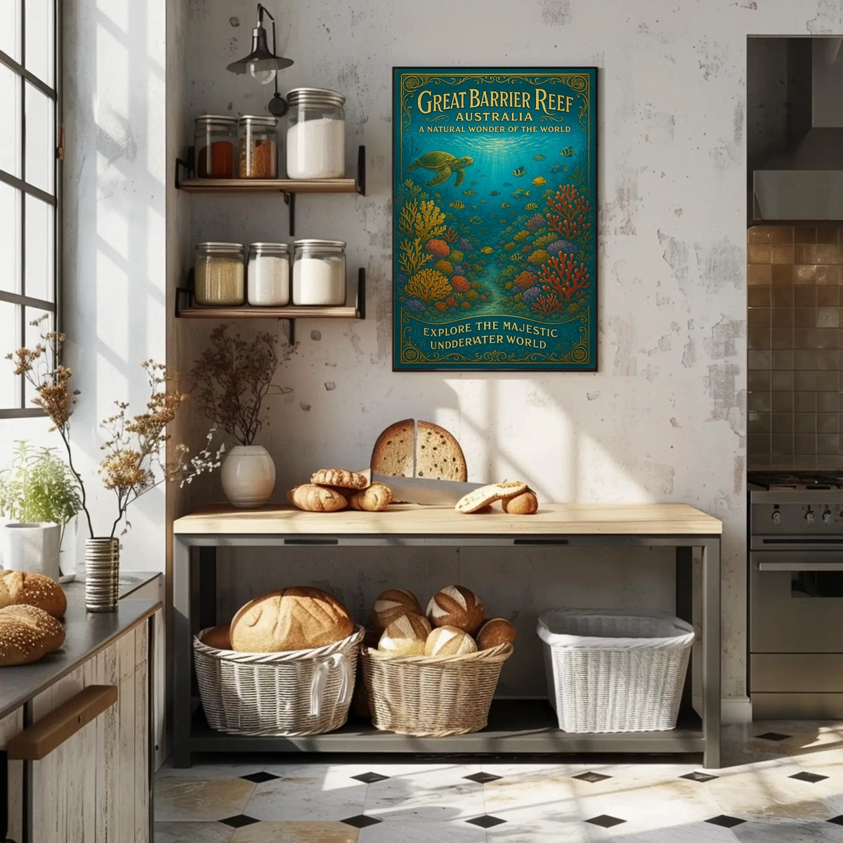 Great Barrier Reef Australia Underwater Marine Life Poster