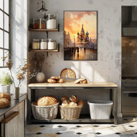 Saint Basil's Cathedral at Sunset: Cultural or Heritage Poster