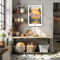 Sunset Over the Pyramids Poster PosterGoat