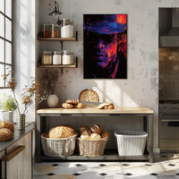 Mystery Noir Abstract Art Poster: Enigmatic Persona