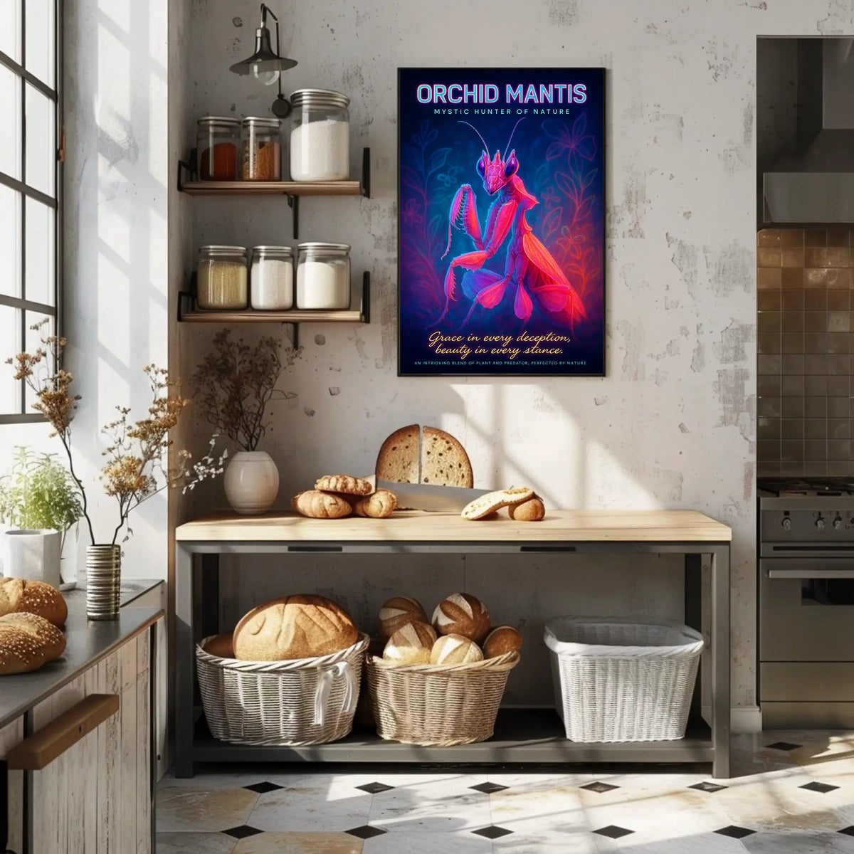 Orchid Mantis Mystic Hunter of Nature Poster