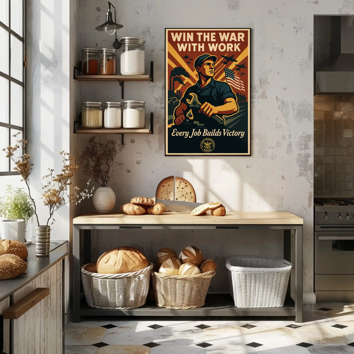 Win The War With Work Poster