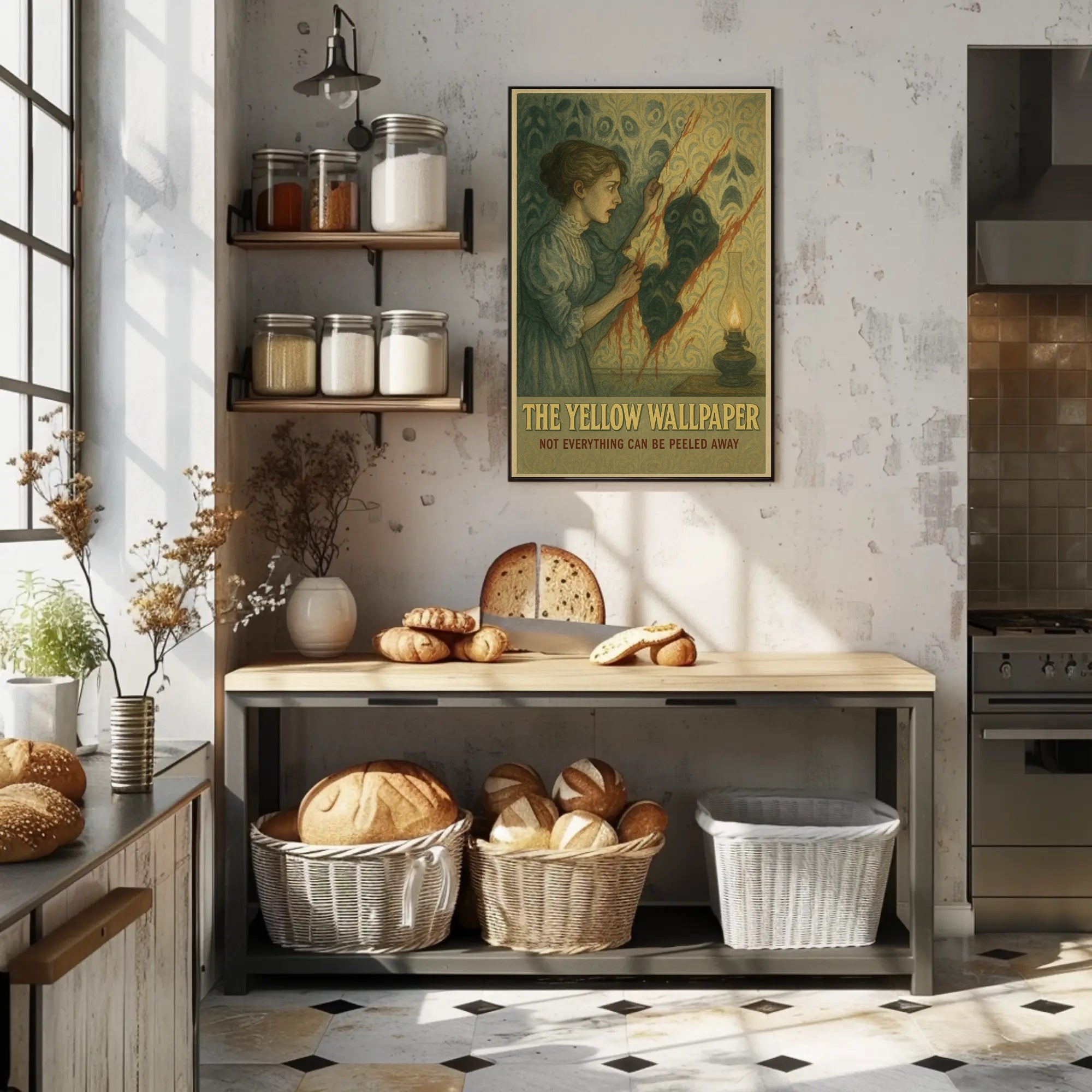 Eerie Vintage Mystery Artwork Unveiled in Artistic Poster