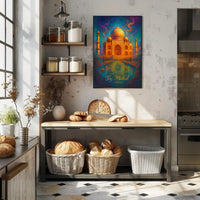 Taj Mahal Artistic Travel Poster