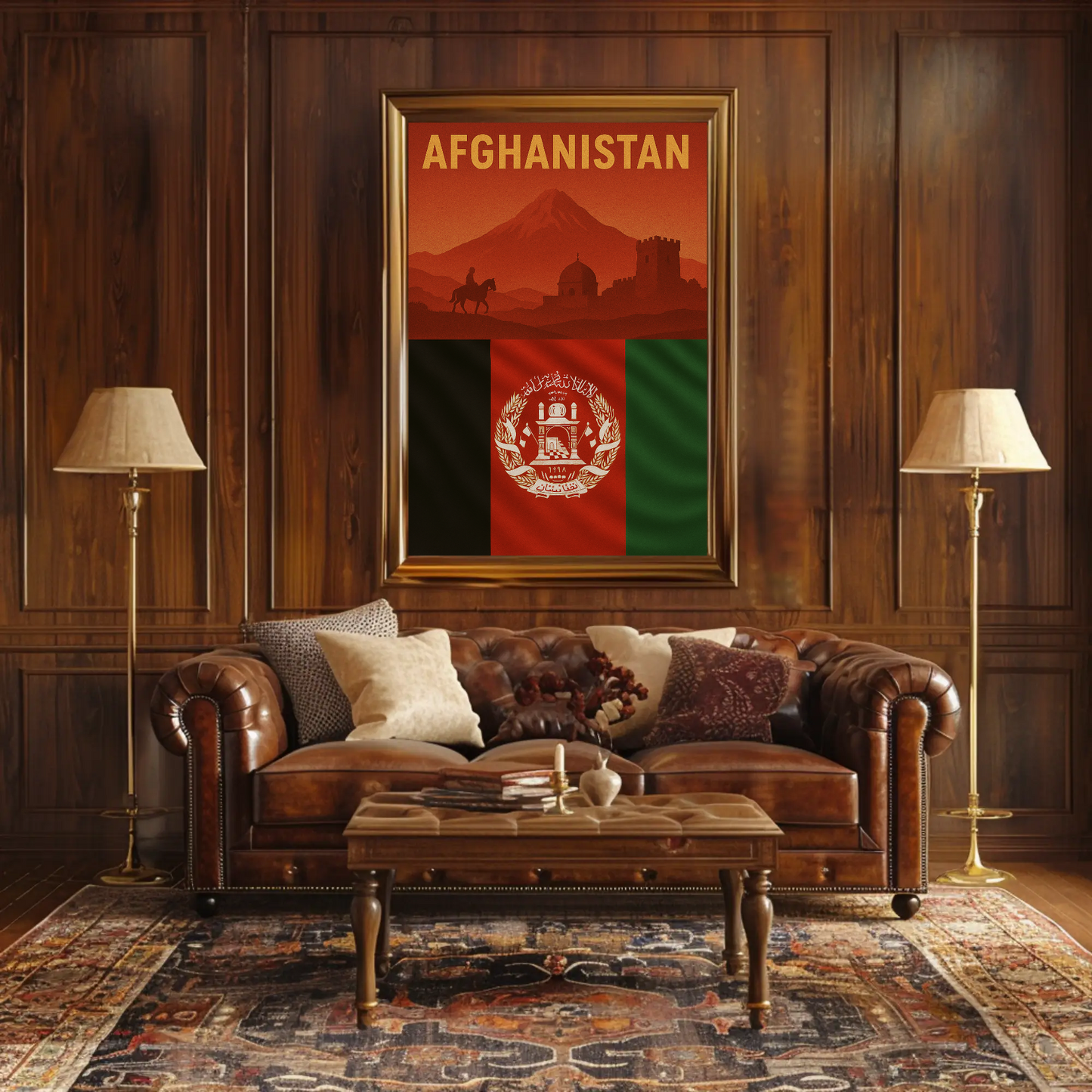 Afghan Heritage Journey: Vintage Travel Poster