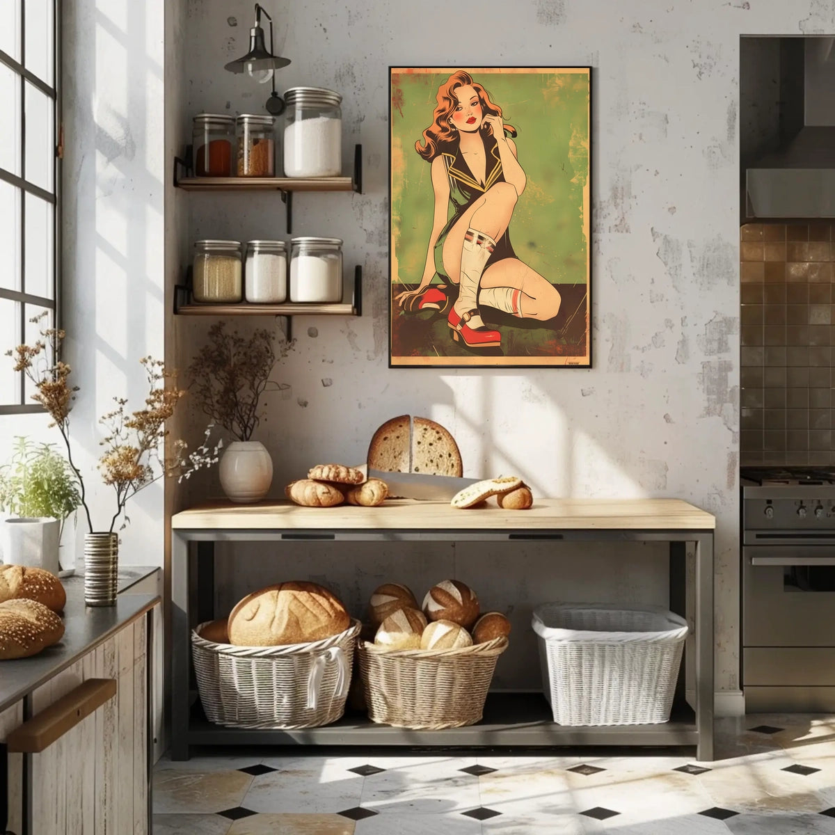 Vintage Pin-Up Art Poster
