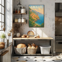 Amalfi Coast Serenity Poster Wall Art 18x24 Museum Quality