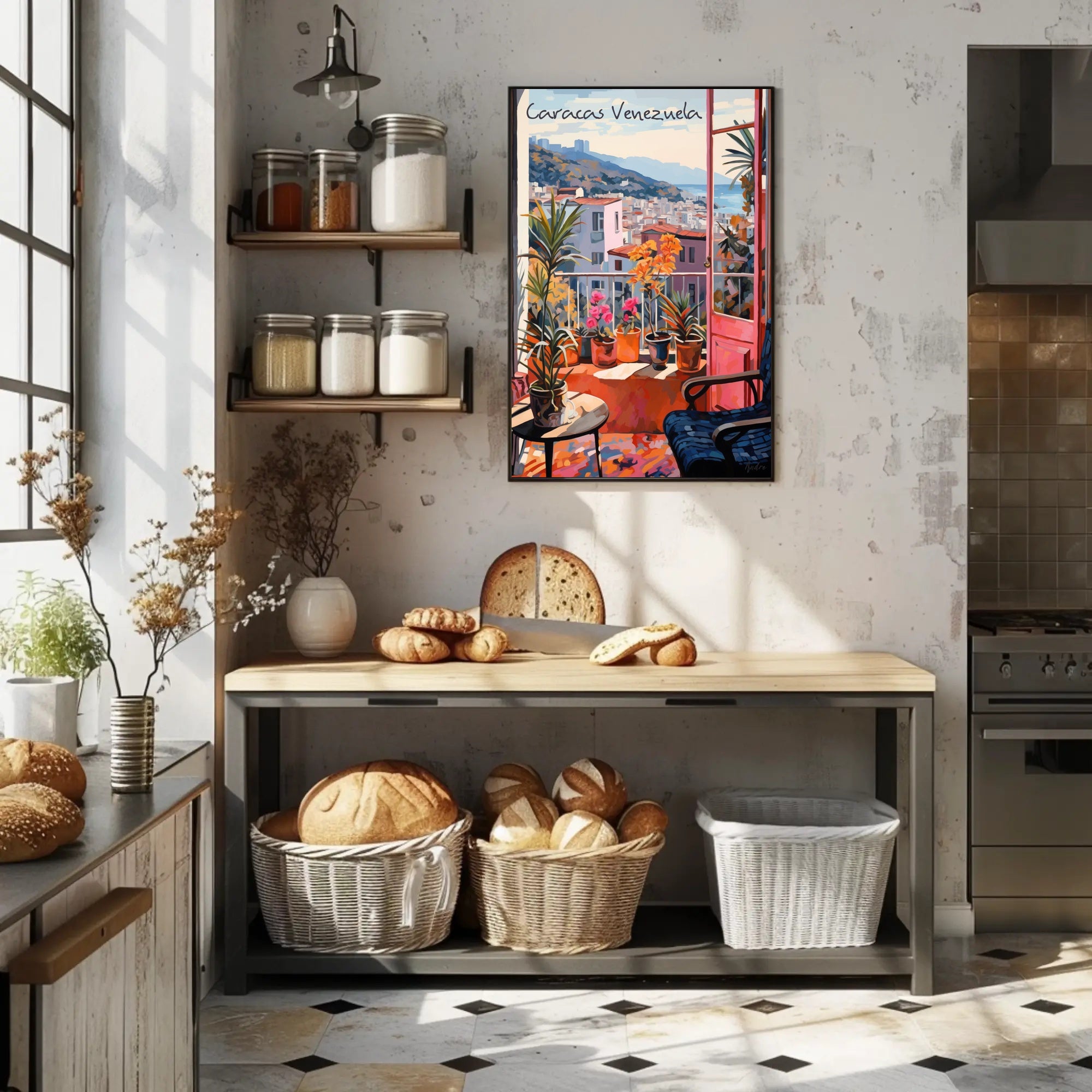 Vibrant Balcony View of Caracas Poster