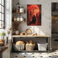 Eerie Urban Moonlit Silhouette - Fantasy or Mythology Poster PosterGoat