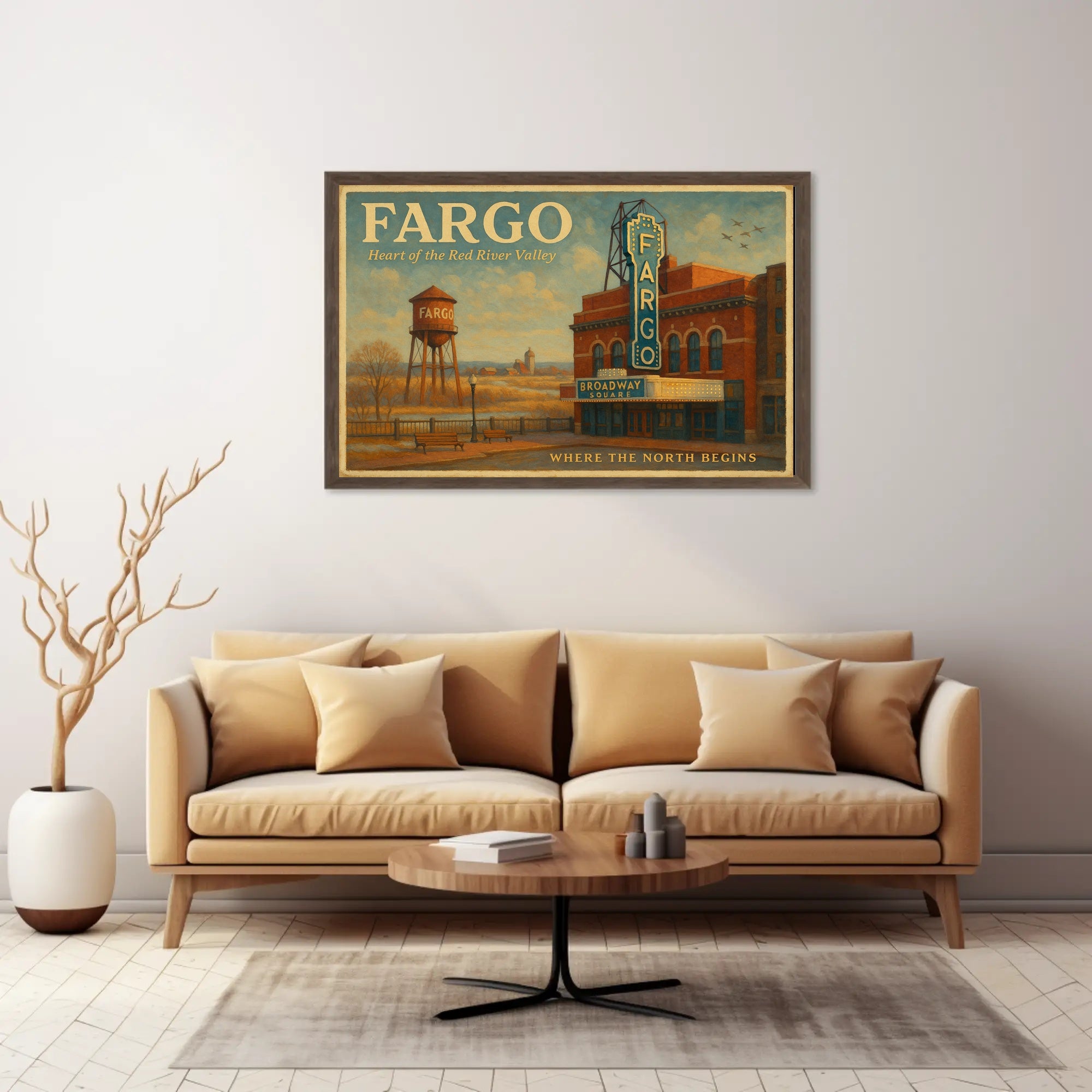 Fargo Travel Poster Where The North Begins