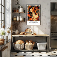 Elegant Canine Floral Art in Heritage Cultural or Heritage Poster