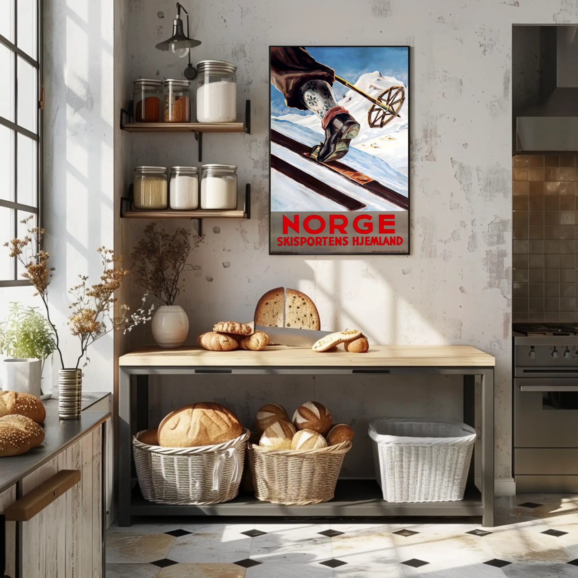 Norway: The Home of Skiing Poster PosterGoat