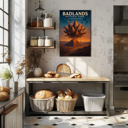 Badlands National Park Surreal Landscape National Park Poster