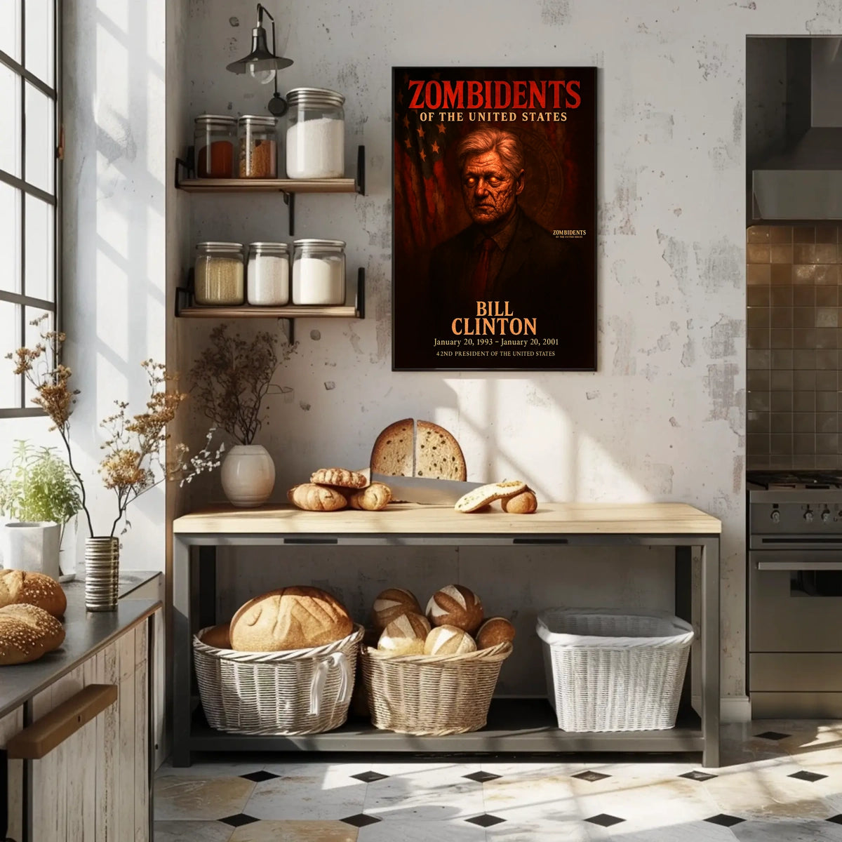 Bill Clinton 42nd President of the United States Zombidents Poster Series