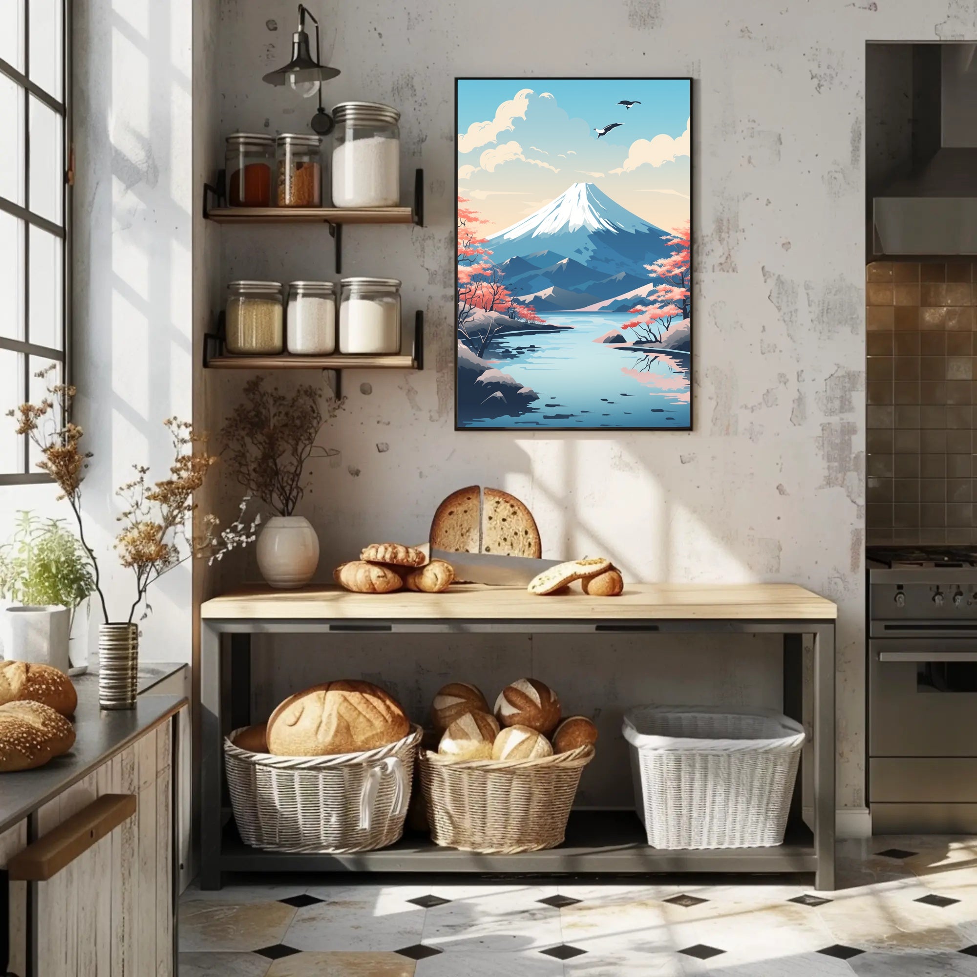 Tranquil Mountain Landscape Poster