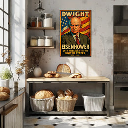 Dwight D Eisenhower 34th President Poster Vintage Wall Art