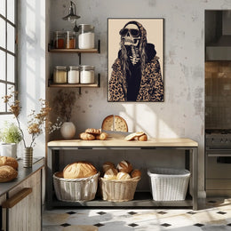Skeleton Fashion Gothic Illustrative Bold Poster