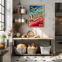 Vintage Kansas Aviation Poster