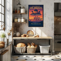 Los Angeles Dreamscape: A Vibrant Urban or Cityscape Poster
