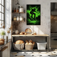 Dynamic Skateboarder Performing Trick Sports Poster