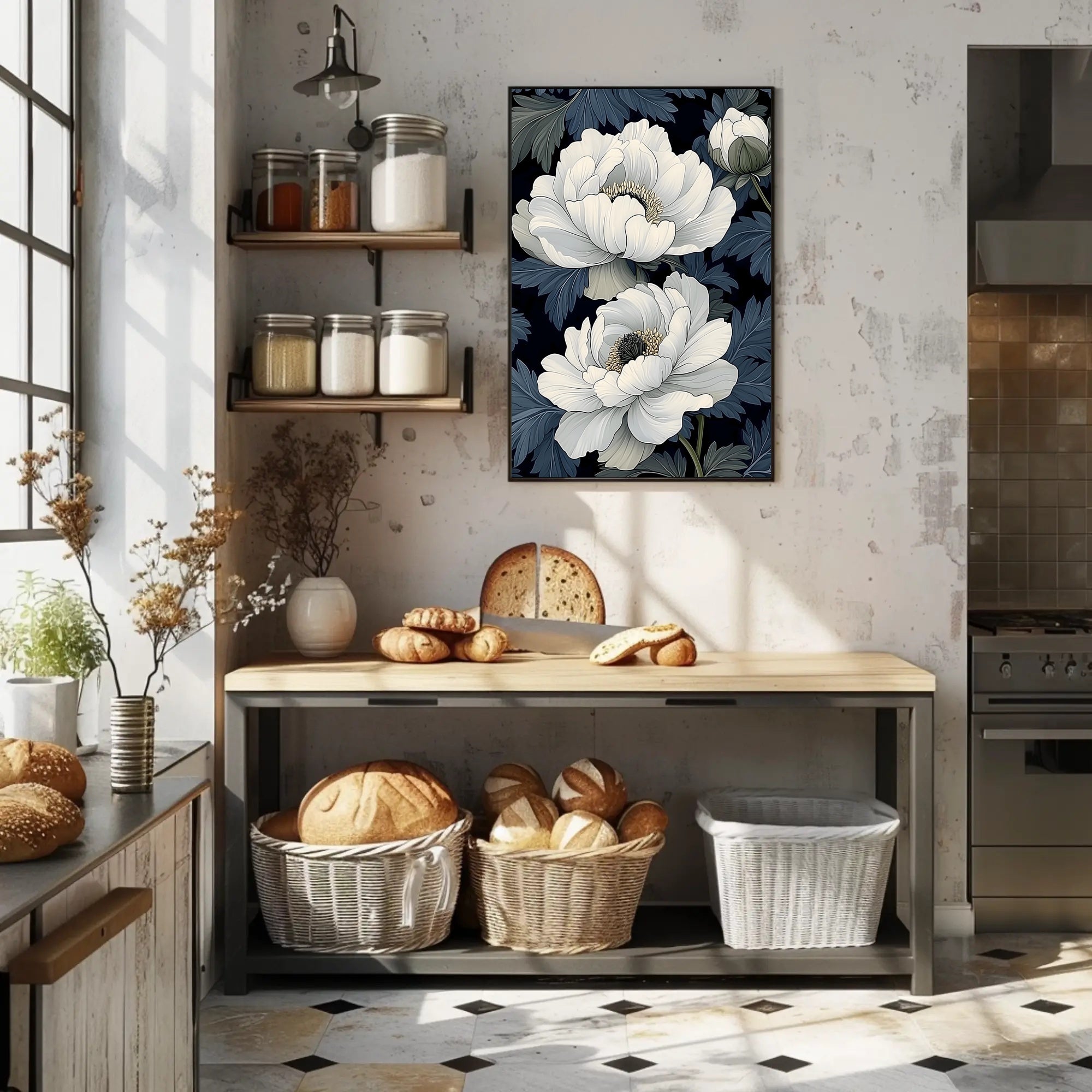 Elegant Floral Design Wall Art Print