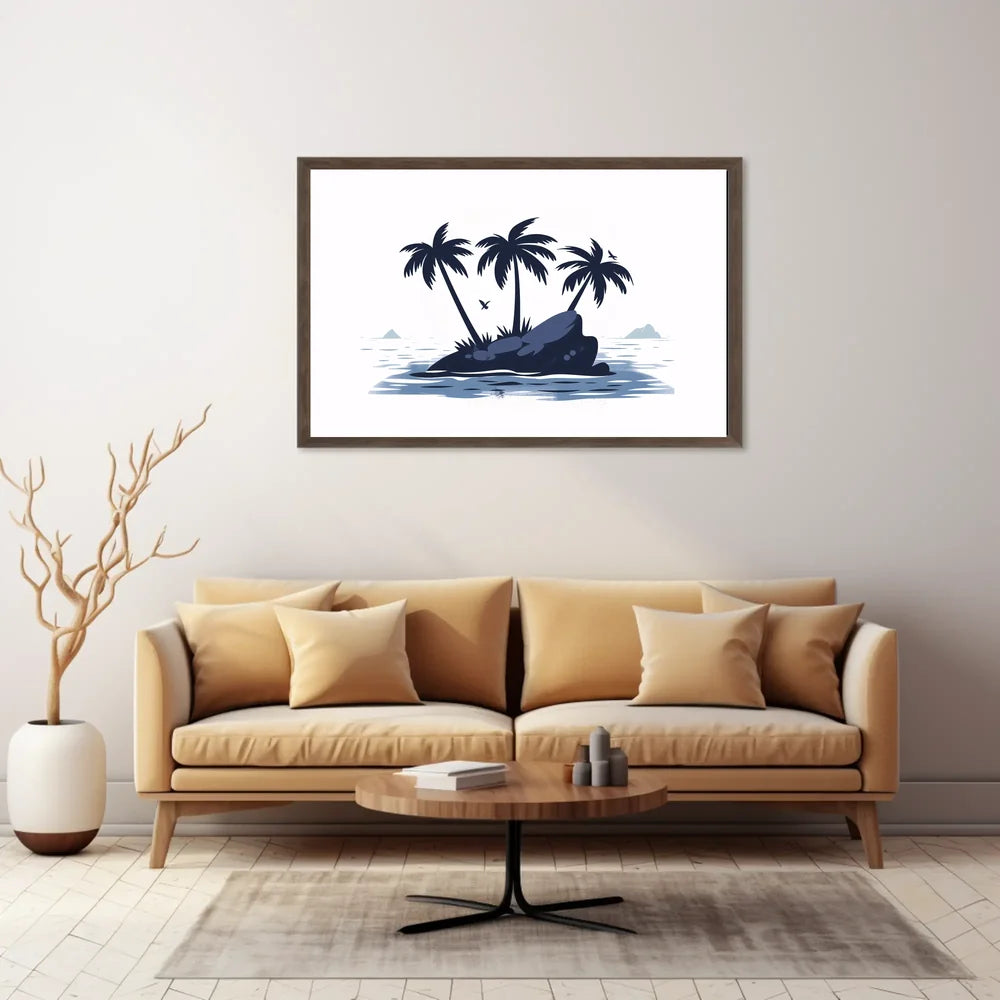 Tropical Island Escape Modern Art Poster