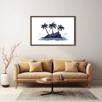 Tropical Island Escape Modern Art Poster