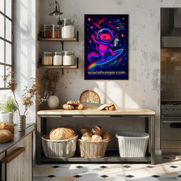 Axolotl Cosmic Adventure in Space or Astronomy Poster