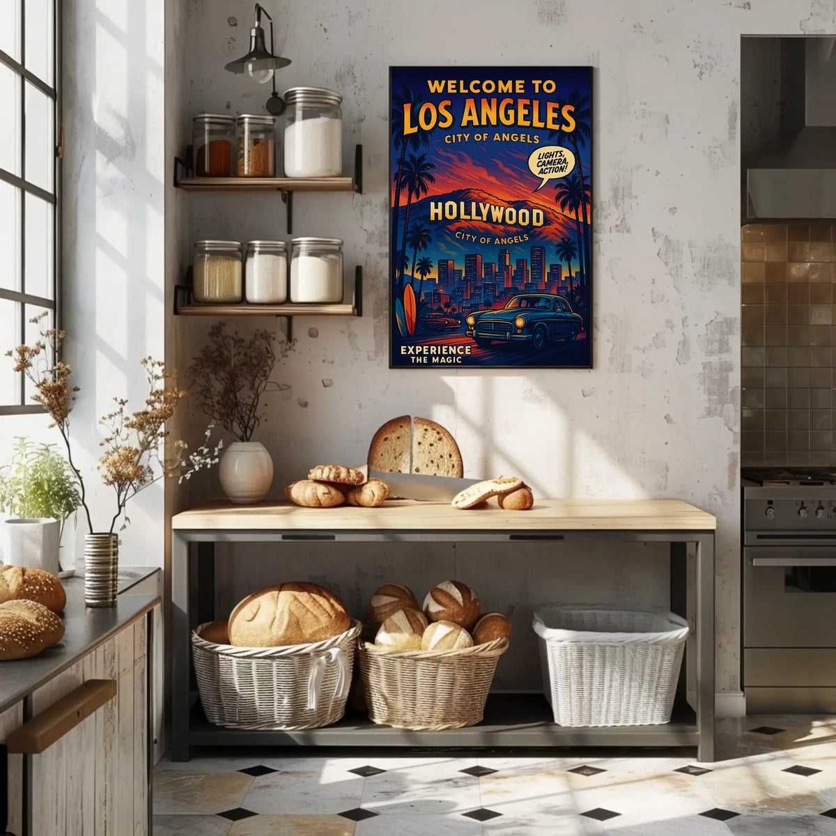 Los Angeles Retro Hollywood Travel Poster Art