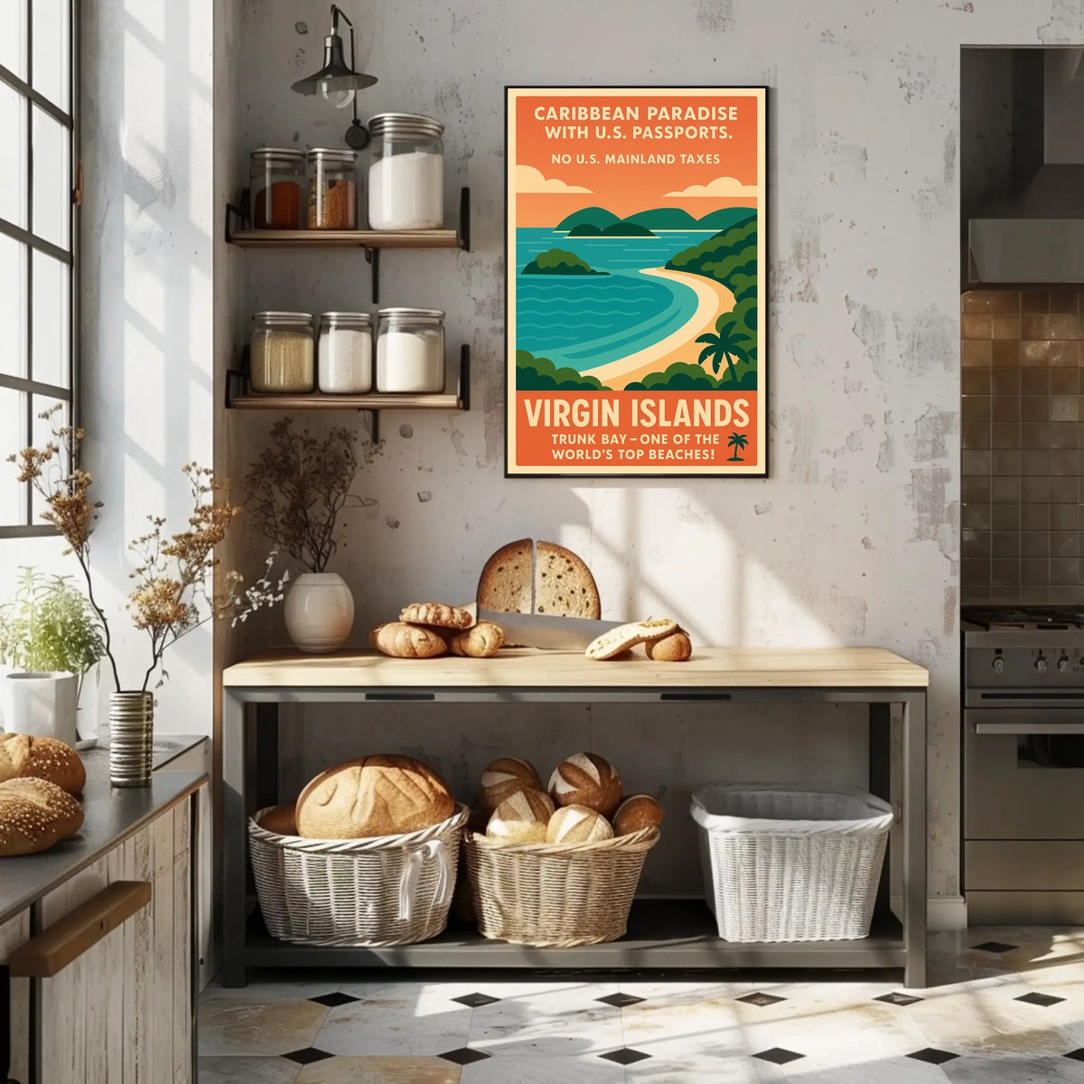 Caribbean Paradise Virgin Islands Poster