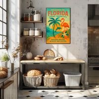 Florida Vintage Travel Poster Wall Art Print