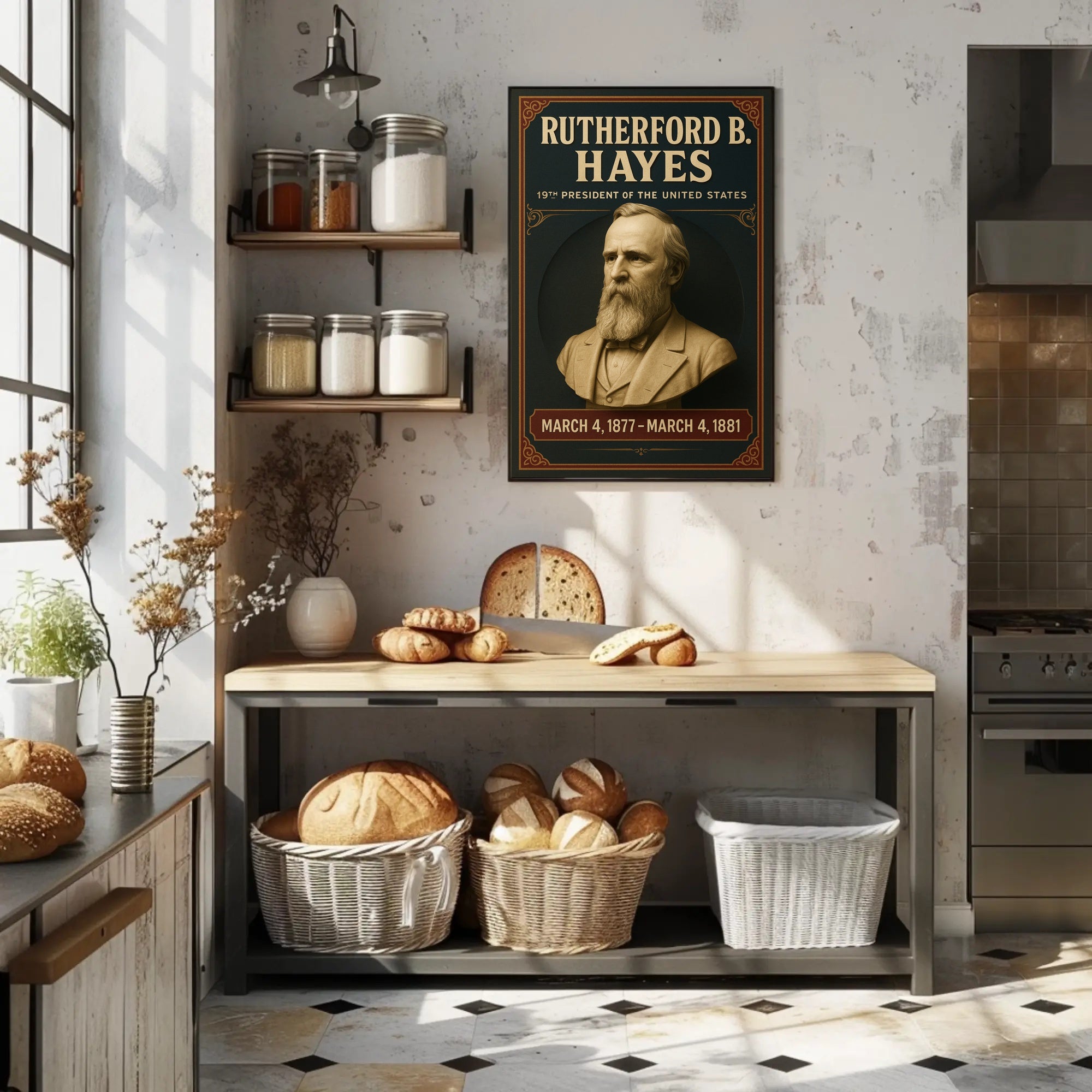 Rutherford B. Hayes Vintage Presidential Historical Poster PosterGoat