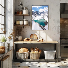 Stunning Alpine Lake and Mountain Landscape National Park Poster