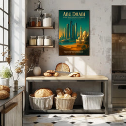 Abu Dhabi Architectural Marvel Travel Poster